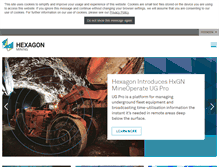 Tablet Screenshot of hexagonmining.com